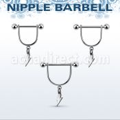 snpod23 barbell pezon estribo acero quirurgico bola 5mm colgante acero liso rayo distribuidor