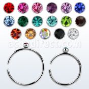 snr2 piercing nariz falso acero quirurgico 0.8mm unico cristal redondo diametro 8mm 10mm distribuidor