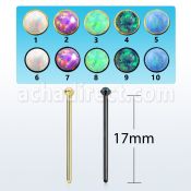 snstop piercing nariz doblar tu mismo acero 316l anodizado opalos sinteticos redondos 1 5mm al por mayor