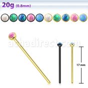 snstop piercing nariz doblar tu mismo acero 316l anodizado opalos sinteticos redondos 1 5mm al por mayor