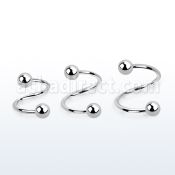 sp20b espiral ceja acero quirurgico bolas 3mm mayorista