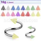 spebcn espiral ceja acero quirurgico conos acrilicos sombrilla playa 3mm al por mayor