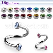 spehjb3 espiral ceja acero quirurgico bolas media joya bisel 3mm mayorista