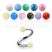 speop3 espiral acero quirurgico bolas opalo 3mm mayorista