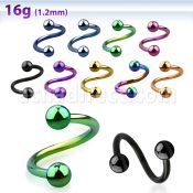 spetb espiral ceja acero quirurgico pvd bolas 3mm distribuidor