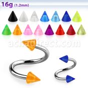 speuvcn espiral ceja acero quirurgico conos uv 3mm mayorista