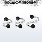 spwk5 espiral organica barra acero 316l bolas cuerno negro 5mm distribuidor mayorista