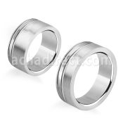 sr161 anillo banda acero inoxidable mate lados forrados brillo espejo distribuidor