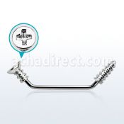 subscw barbell superficial industrial acero quirurgico 45 grados tornillo estrella rosca 14g rosca mayorista