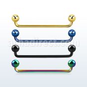 subta barbell superficial industrial acero 316l anodizado 90 grados bolas 5mm 35mm al por mayor