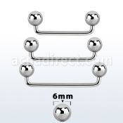 sudb6 barbell superficial industrial acero quirurgico 90 grados bolas 6mm distribuidor mayorista