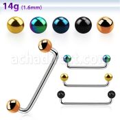 sudbt3 barbell superficial industrial acero 316l brillo espejo 90 grados bolas acero anodizado negro 3mm distribuidor
