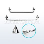 sudicn barbell superficial industrial acero quirurgico rosca interna 90 grados conos 3 4mm al por mayor