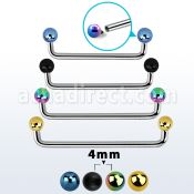 suditb4 barbell superficial industrial acero quirurgico rosca interna 90 grados bolas pvd 4mm distribuidor mayorista