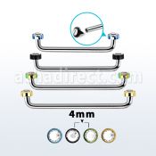 suditjf4 barbell superficial industrial acero quirurgico rosca interna 90 grados cristal biselado acero quirurgico pvd 4mm mayorista