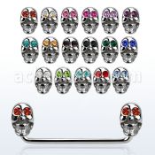 sudsk9c barbell superficial industrial acero 316l 90 grados calaveras acero ojos cristal distribuidor mayorista