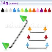 sudvn5 barbell superficial industrial acero quirurgico 90 grados conos acrilico uv 5mm distribuidor