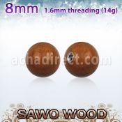 swball8 bola madera sawo 8mm rosca acero quirurgico distribuidor
