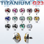 tafr5d piercing superficial microdermal titanio g23 5mm multi cristal ferido estrella tres puntas distribuidor