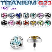 tafr5d piercing superficial microdermal titanio g23 5mm multi cristal ferido estrella tres puntas distribuidor