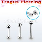 tlbbin3 piercing labret tragus acero 316l rosca interna base redonda 2 5mm tragus piercing 3mm bola rosca interna distribuidor mayorista