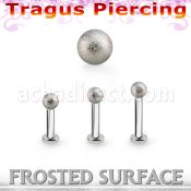 tlbfo3 labret tragus acero 316l base redonda 2 5mm tragus piercing bola 3mm acero esmerilado distribuidor mayorista