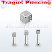 tlbsdi3 labret tragus acero 316l base redonda 2 5mm tragus piercing dado 3mm distribuidor mayorista
