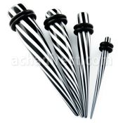 tpvf expansor acrilico uv remolino negro blanco anillos goma dobles mayorista