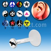 trgl6 piercing tragus bio flex plata esterlina presion 3mm logos s al por mayor