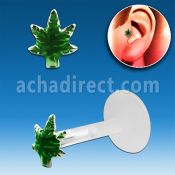 trgs16 piercing tragus bio flex plata esterlina color verde marihuana distribuidor