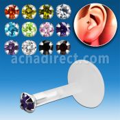 trgz1 piercing tragus bio flexible zirconita redonda 2mm parte plata esterlina distribuidor mayorista