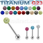 ubbfr6 barbell lengua titanio g23 bola multi cristal ferido 6mm bola titanio liso 6mm venta