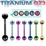 ubbtc barbell lengua titanio g23 bola joya bisel 6mm bola lisa 6mm inferior venta
