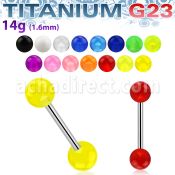 ubbuv barbell lengua titanio g23 bolas acrilico uv 6mm 16mm distribuidor mayorista