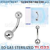 ublk473 surtido piercings surtido 250 50 piercings esterilizados piercing ombligo titanio g23 bola titanio liso distribuidor mayorista