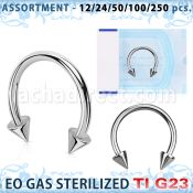 ublk475 surtido piercings 250 50 piercings esterilizados variados barbells circulares titanio g23 conos 3mm 6mm 14mm distribuidor mayorista