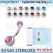 ublk484 surtido piercigs surtido 250 50 piercings esterilizados piercing ombligo titanio g23 bolas joya bisel 5 8mm venta