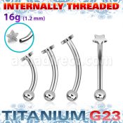 ubnbin1 titanium g23 banana 16g star top ball internal