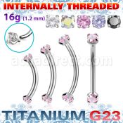 ubnin12 titanium g23 banana 16g color cz internal