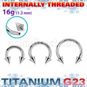 ucbecn3i titanium g23 internal circular barbell 3mm cones