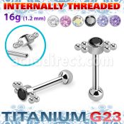 uhein21 titanium barbell balls cluster bezel ball internal