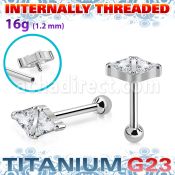 uhein32 titanium g23 barbell double triangle ball internal