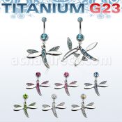 umcddgc piercing ombligo titanio g23 bolas joya bisel 5mm 8mm libelula cristal 10mm distribuidor