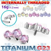 ushz19in titanium g23 top three descending prong cz