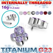 ushz22in titanium g23 top four bezel cz cluster