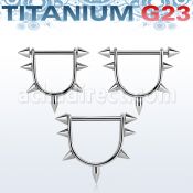 usnpa barbell pezon titanio g23 conos 4mm estribo pezon acero 316l pinchos mayorista