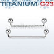 usudb5 barbell superficial industrial titanio g23 90 grados bolas titanio 5mm distribuidor