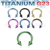 utcbecn barbell circular ceja titanio g23 anodizado conos 3mm mayorista