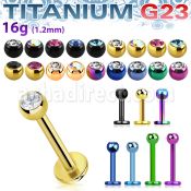 utlbc3 labret titanio g23 anodizado bola joya bisel 3mm mayorista