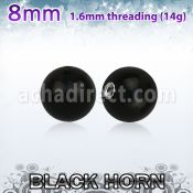 wkball8 bola cuerno negro 8mm rosca acero quirurgico al por mayor